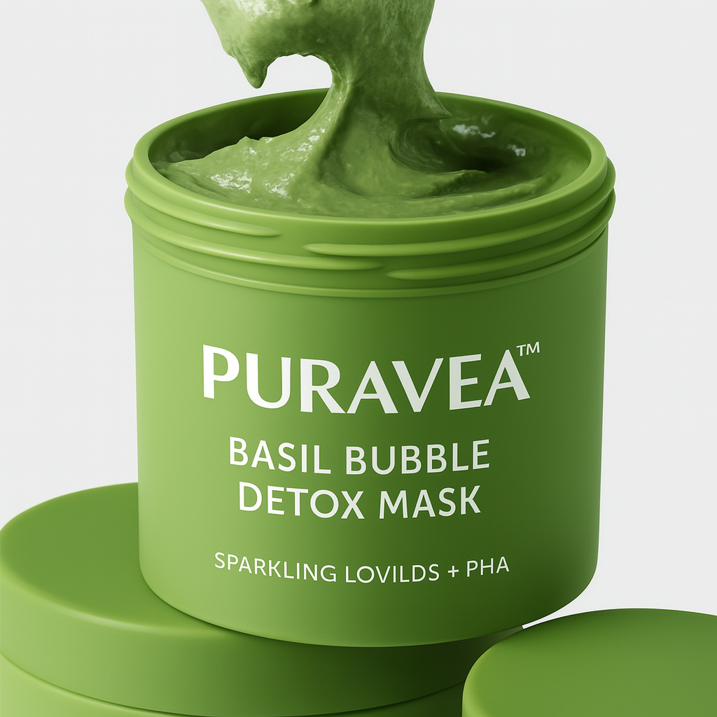 PURAVEA™ Basil Bubble Detox Mask - PURAVEA
