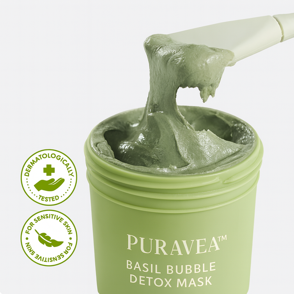 PURAVEA™ Basil Bubble Detox Mask - PURAVEA