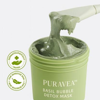 PURAVEA™ Basil Bubble Detox Mask - PURAVEA