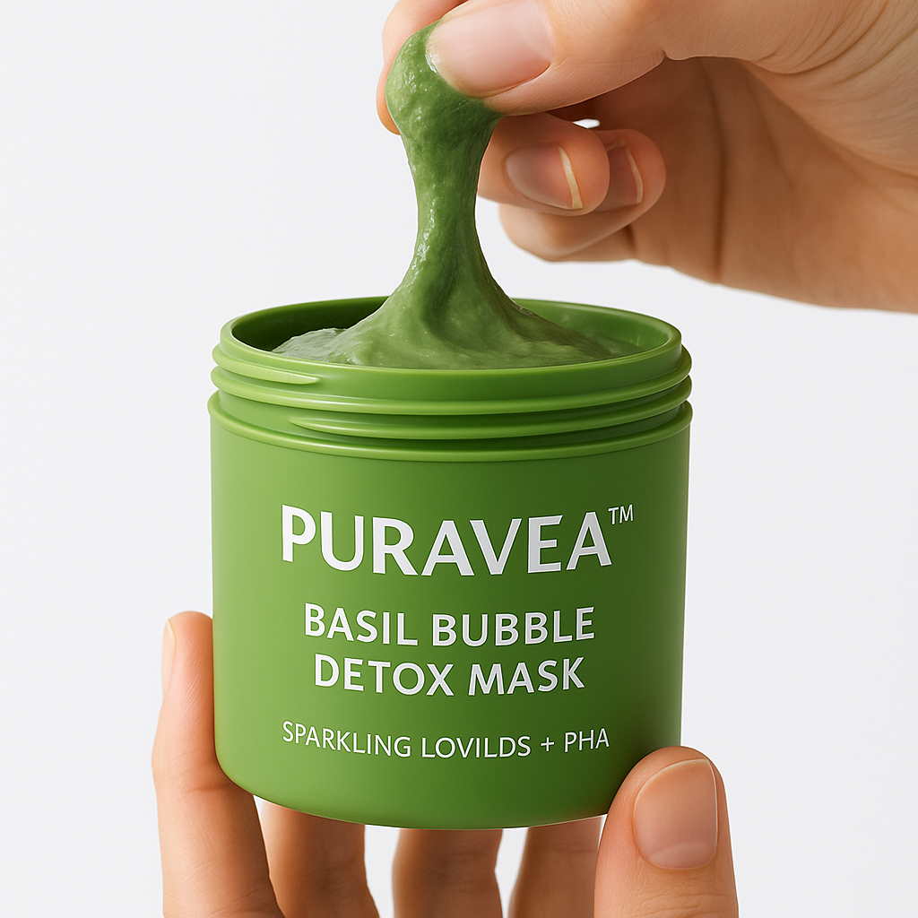 PURAVEA™ Basil Bubble Detox Mask - PURAVEA